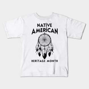 Dreamcatcher Native American Heritage Month Indigenous Kids T-Shirt